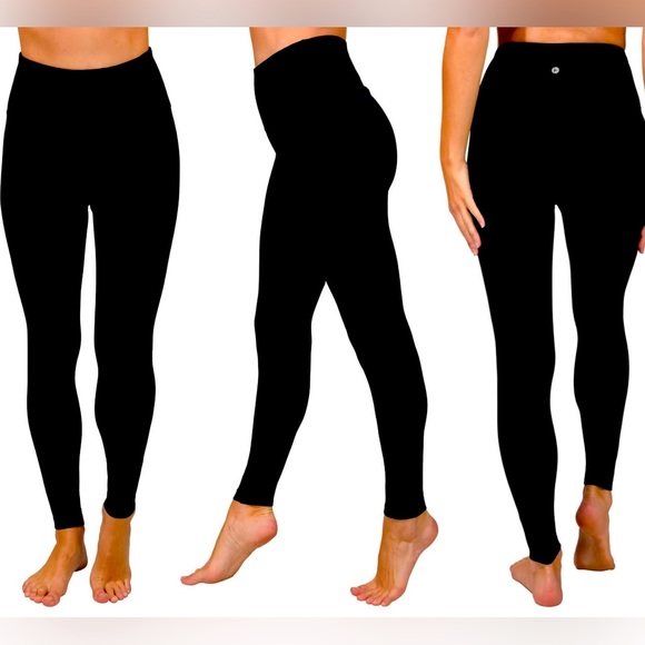 FLEECE LINED LEGGINGS 90 DEGREE BY REFLEX SOFT TECH HIGH RISE SIZE XS - Picture 1 of 3